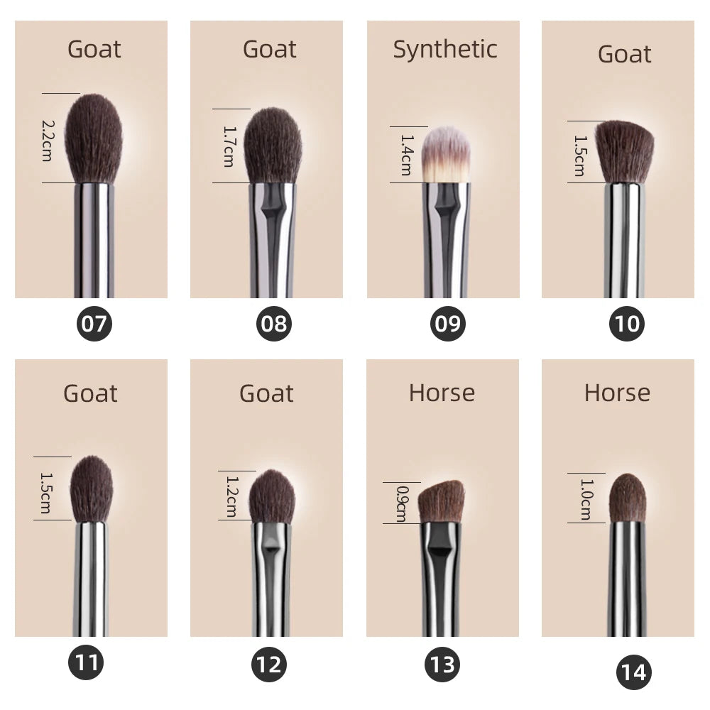 THE 28 PRO SET - Classic Series 18 Types Eye Brushes