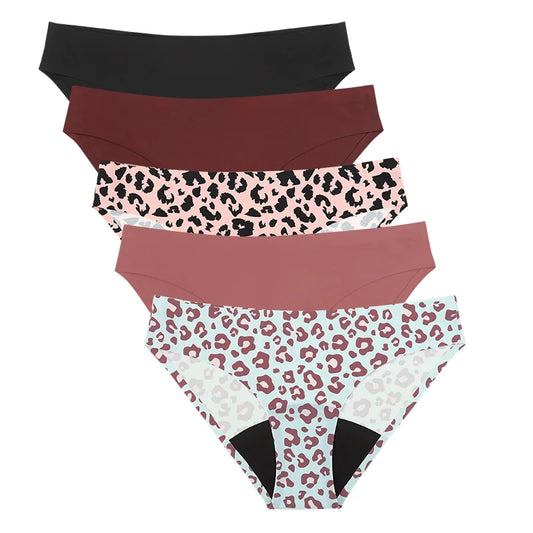 Leopard Print Leakproof Menstrual Briefs