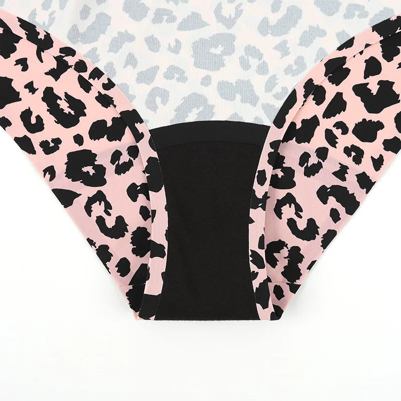 Leopard Print Leakproof Menstrual Briefs