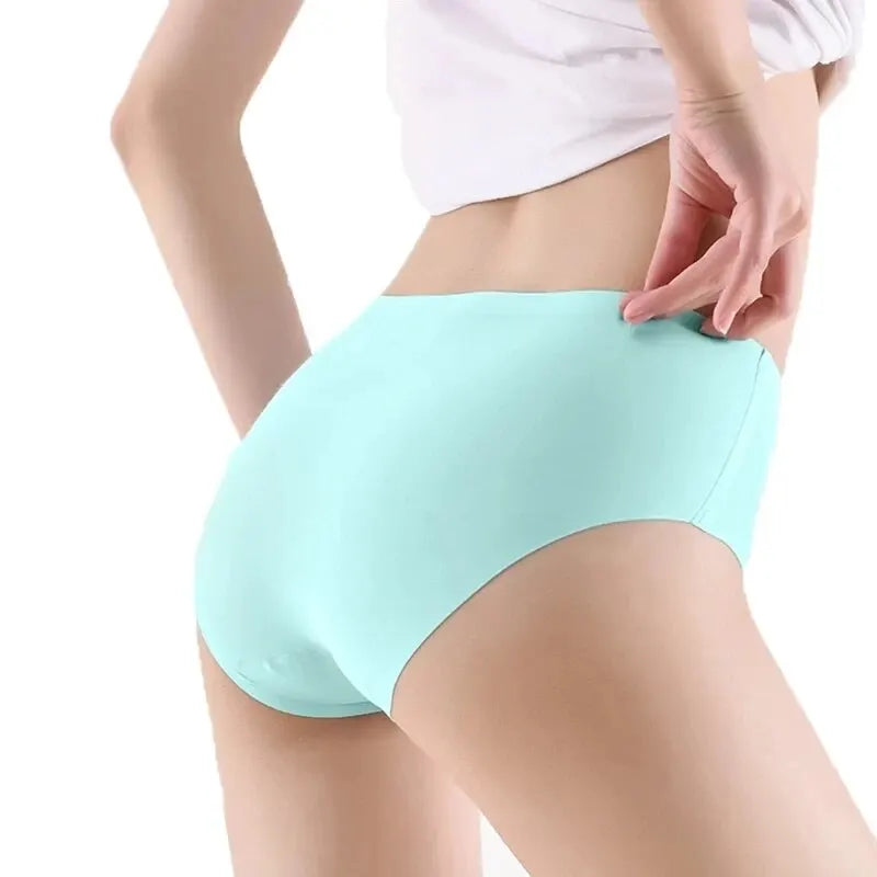 9-Pack Seamless Ice Silk Mid-Rise Briefs