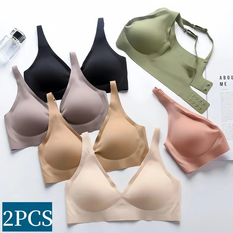 2 Pack Seamless Bra Women