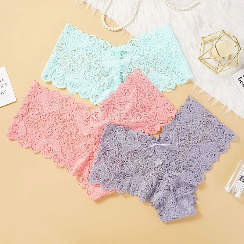 Floral Lace Low-Rise Briefs