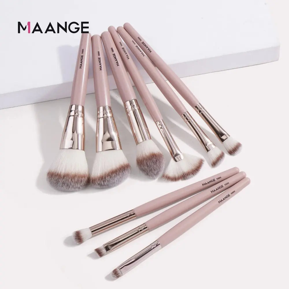 9 Pcs Foundation Makeup Brush Set